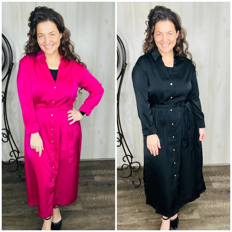 Trendy Satin Dress Tunics Vintage classic
