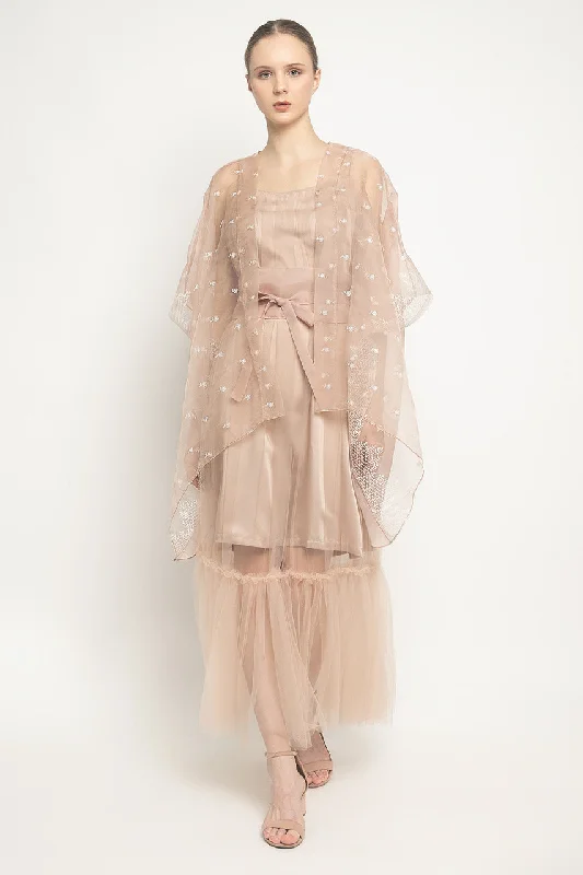 Pou Dress in Nude Peach Tunics Distressed trendy