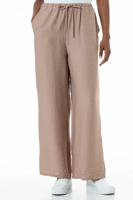 Elasticated Pants _ 152035 _ Taupe Classic Straight Pants