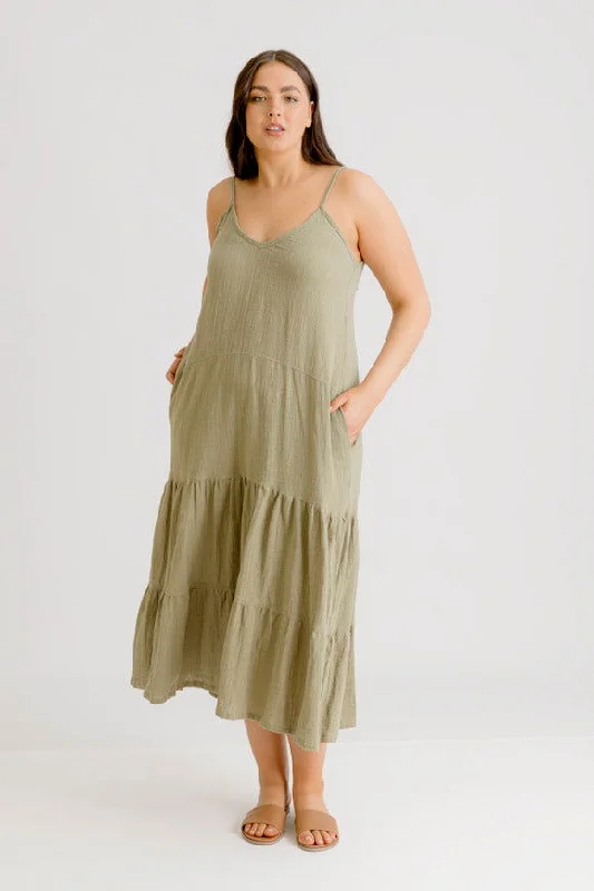 Clara Dress - Khaki Tunics Gym athletic