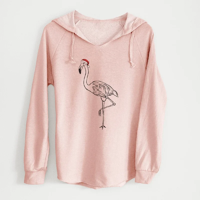 Santa Mango the Flamingo - Cali Wave Hooded Sweatshirt Graphic Hoodie Design Print