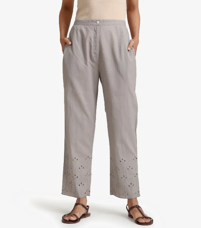 Grey cambric pant Cozy Knit Pants
