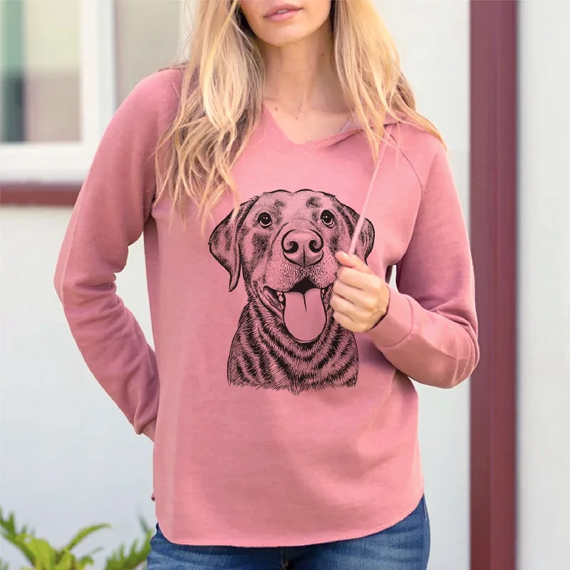 Bare Gwen the Labrador Retriever - Cali Wave Hooded Sweatshirt Hoodie with Applique Textured Unique Bare Gwen the Labrador Retriever - Cali Wave Hooded Sweatshirt Hoodie with Applique Textured Unique