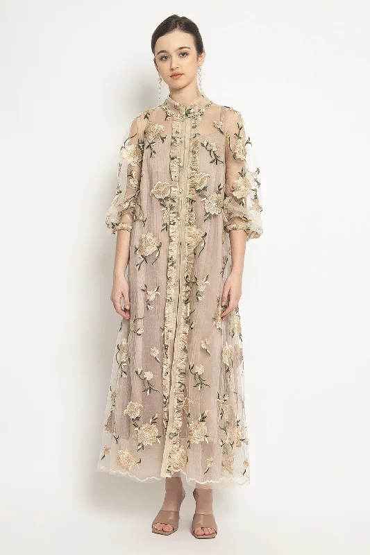 Zia Dress in Pearl Cream Tunics Stylish elegant