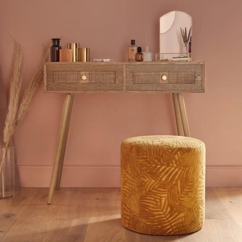 One saimei Vanity Desk, Makeup Table without Mirror, Vanity Dresser with 2 Large Drawers for Bedroom Beige Halter Neckline Beach One saimei Vanity Desk, Makeup Table without Mirror, Vanity Dresser with 2 Large Drawers for Bedroom Beige Halter Neckline Beach