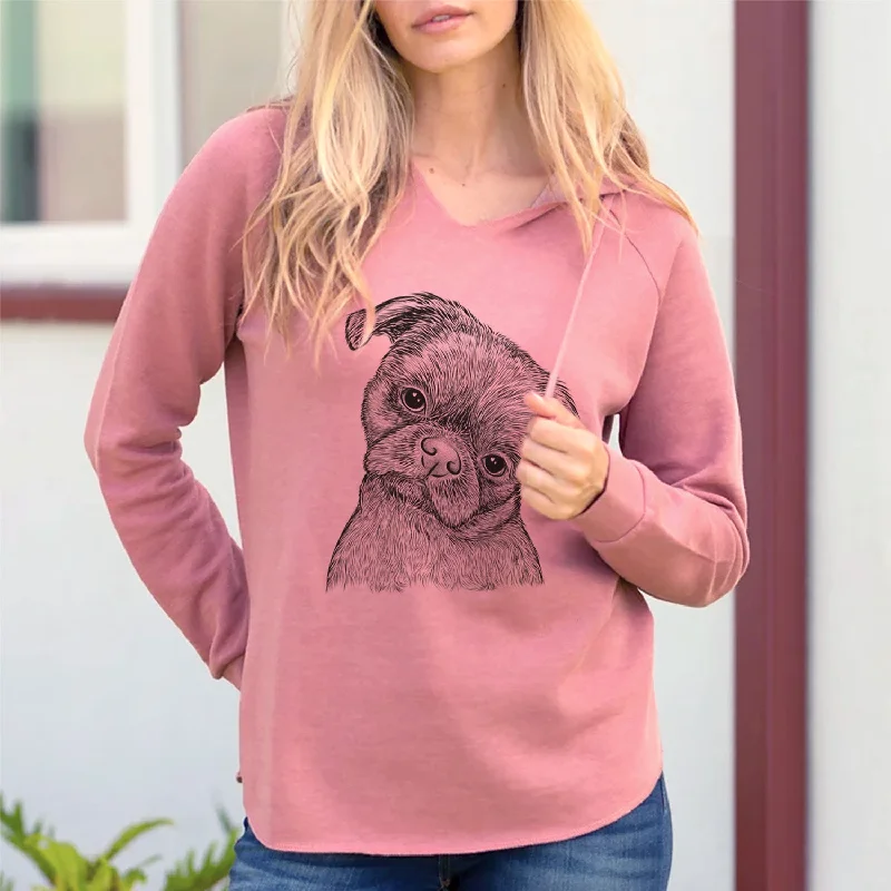 Bare Koko the Shih Tzu - Cali Wave Hooded Sweatshirt Hoodie with Camouflage Military Edgy Bare Koko the Shih Tzu - Cali Wave Hooded Sweatshirt Hoodie with Camouflage Military Edgy