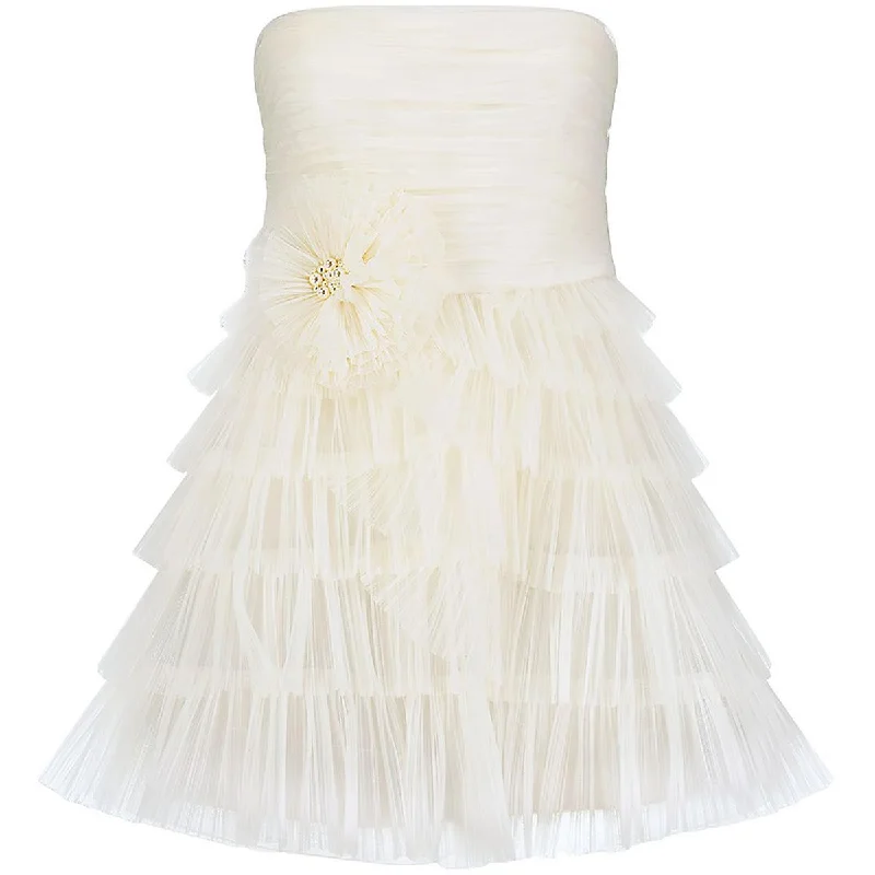 Womens Ruffle Tiered Cocktail And Party Dress Tunics Chic fashionable