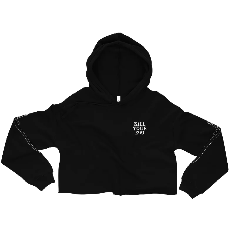 Kill Your Ego Graphic Crop Hoodie Hoodie with V-Neck Classic Versatile