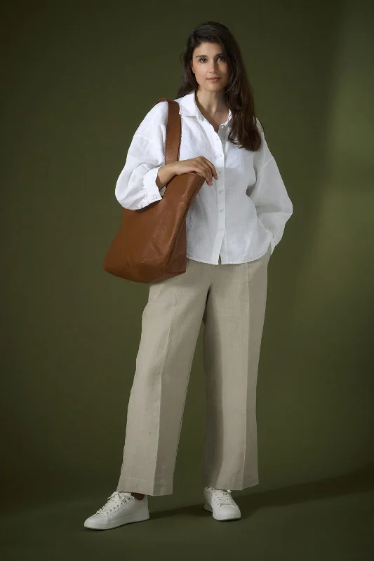 Piironki Helsinki Linen Pants Laura Fashionable Button-Up Pants