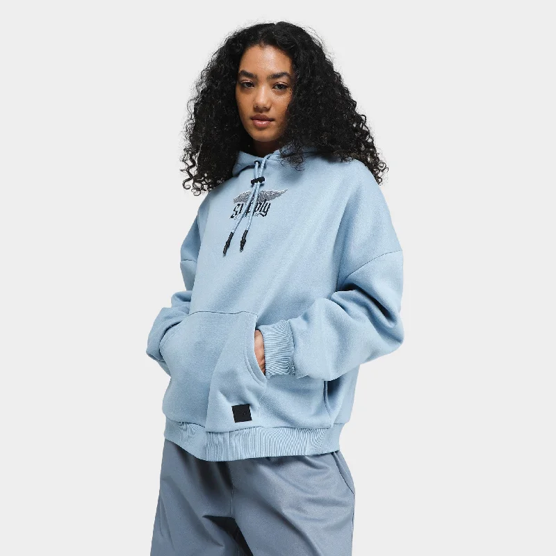 Supply & Demand Women's Lucid Hoodie / Light Blue Hoodie with Snap Buttons Easy Quick Supply & Demand Women's Lucid Hoodie / Light Blue Hoodie with Snap Buttons Easy Quick