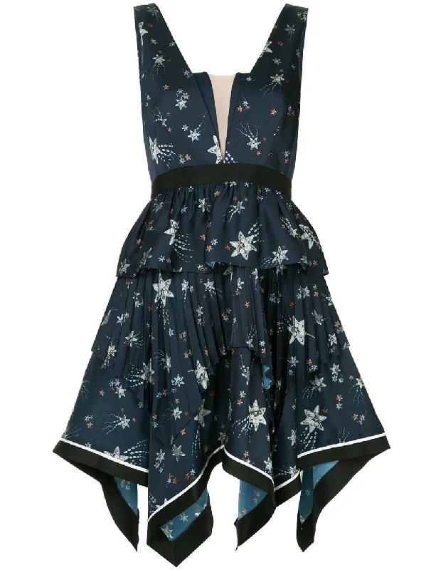 star print party dress Tunics Sophisticated sleek