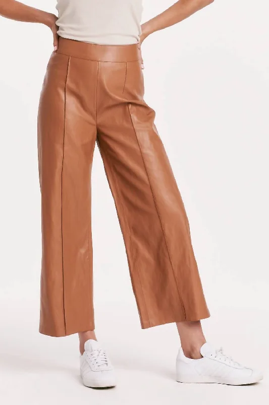 Sparkle Saddle Wide Leg Pants In Khaki Casual Drawstring Pants