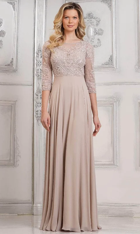 Marsoni by Colors MV1322 - Illusion Scoop A-Line Formal Dress Tunics Prom sequined