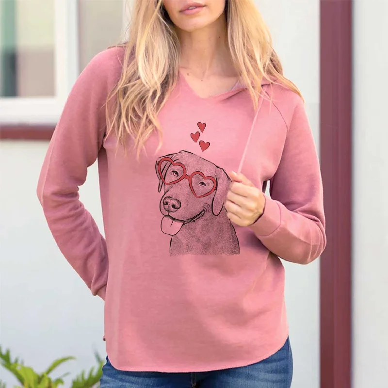 Valentine Zeppelin the Black Labrador - Cali Wave Hooded Sweatshirt Hoodie with Logo Branding Identity Valentine Zeppelin the Black Labrador - Cali Wave Hooded Sweatshirt Hoodie with Logo Branding Identity
