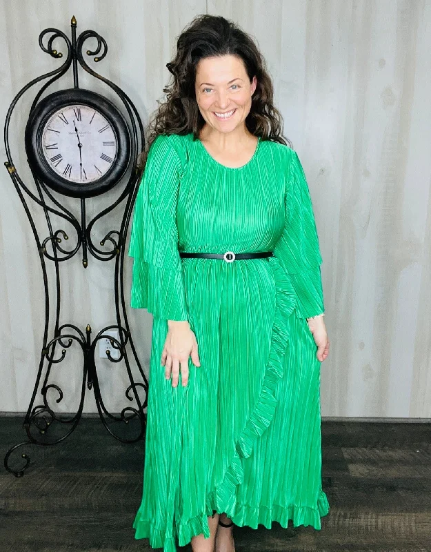 The Elegance Dress- Green Tunics Essential wardrobe