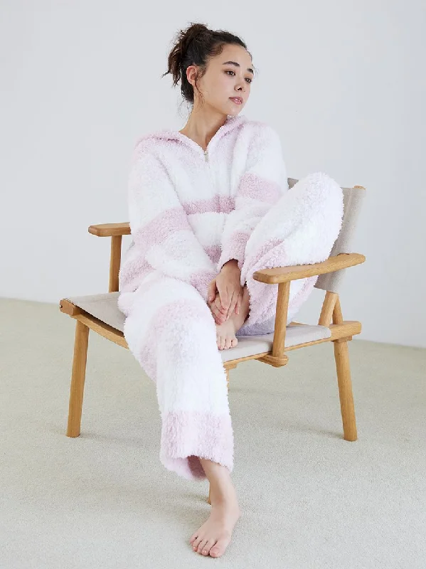 Gelato 3 Striped  Fuzzy Lounge Pants Soft Cotton Pants