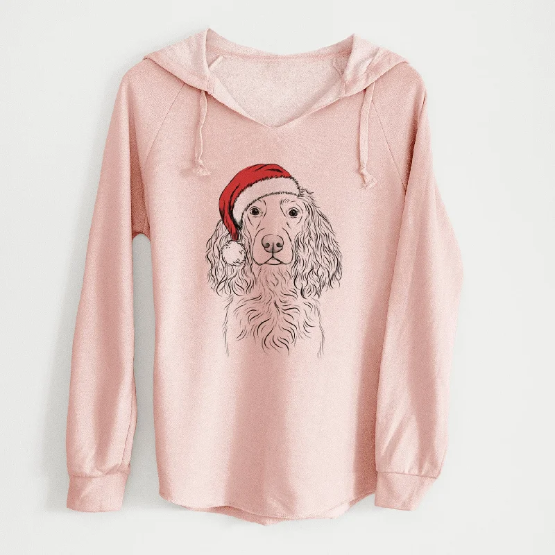 Santa Landry the Boykin Spaniel - Cali Wave Hooded Sweatshirt Hoodie Jacket Zipper Layering Santa Landry the Boykin Spaniel - Cali Wave Hooded Sweatshirt Hoodie Jacket Zipper Layering