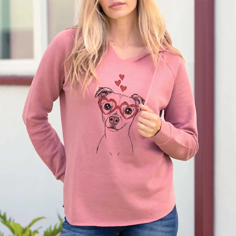 Valentine Izzy the Chiweenie - Cali Wave Hooded Sweatshirt Hoodie with Ribbed Cuffs Snug Fit Comfort Valentine Izzy the Chiweenie - Cali Wave Hooded Sweatshirt Hoodie with Ribbed Cuffs Snug Fit Comfort