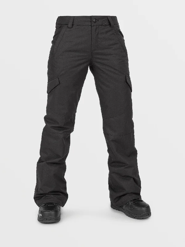 Womens Bridger Insulated Pants - Black Comfy High-Waist Jeans