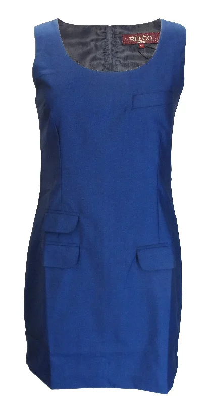 Relco Ladies Retro Mod Blue & Black Tonic Pinafore Tunic Dress Tunics Fashionable trendy Relco Ladies Retro Mod Blue & Black Tonic Pinafore Tunic Dress Tunics Fashionable trendy