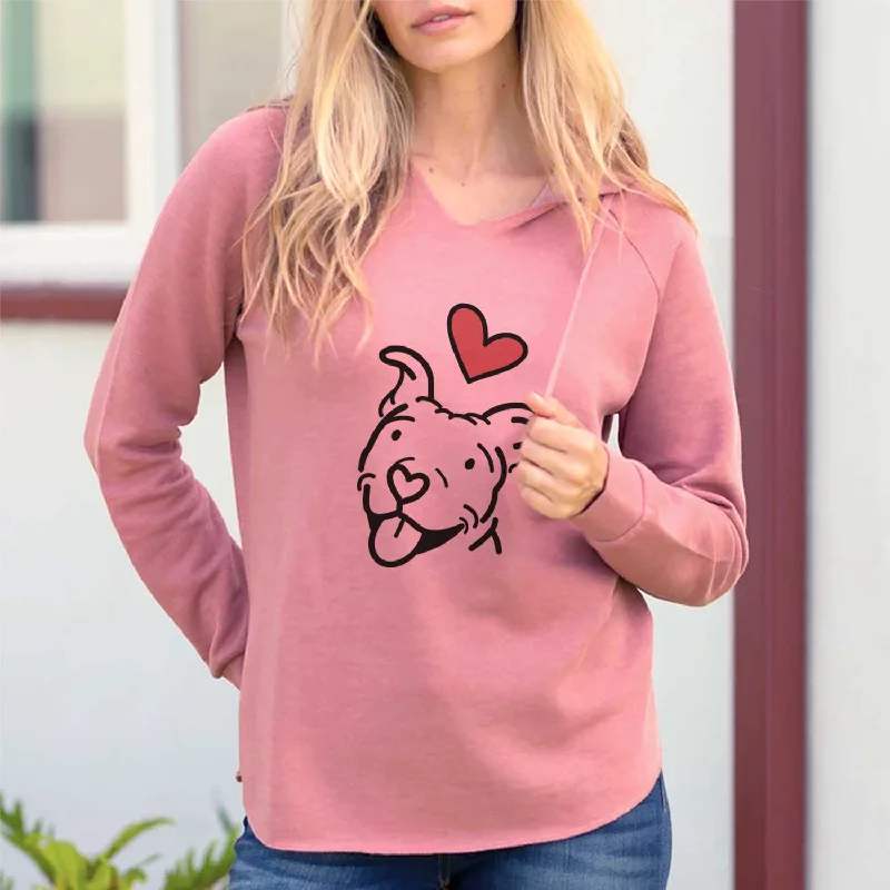 Love Always Pitbull - Arlo - Cali Wave Hooded Sweatshirt Hoodie with Hem Fringe Bohemian Relaxed Love Always Pitbull - Arlo - Cali Wave Hooded Sweatshirt Hoodie with Hem Fringe Bohemian Relaxed