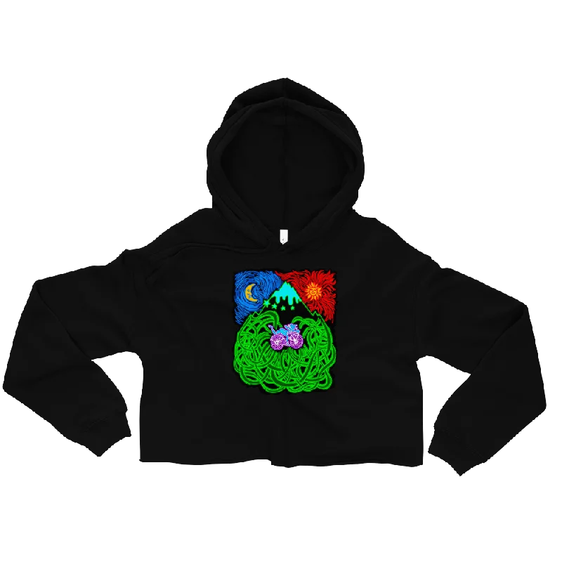 Discovery Graphic Crop Hoodie Hoodie with Pocket Utility Practical