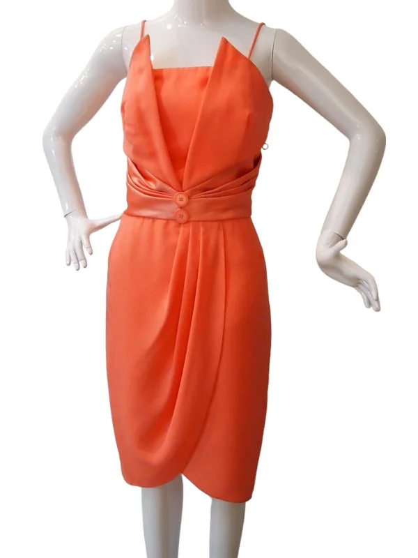 Charming Coral Devil's Horn Orange Dress Tunics Stylish elegant