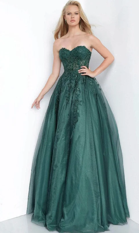 Jovani 00915 - Strapless Embroidered Prom Dress Tunics Stylish modern