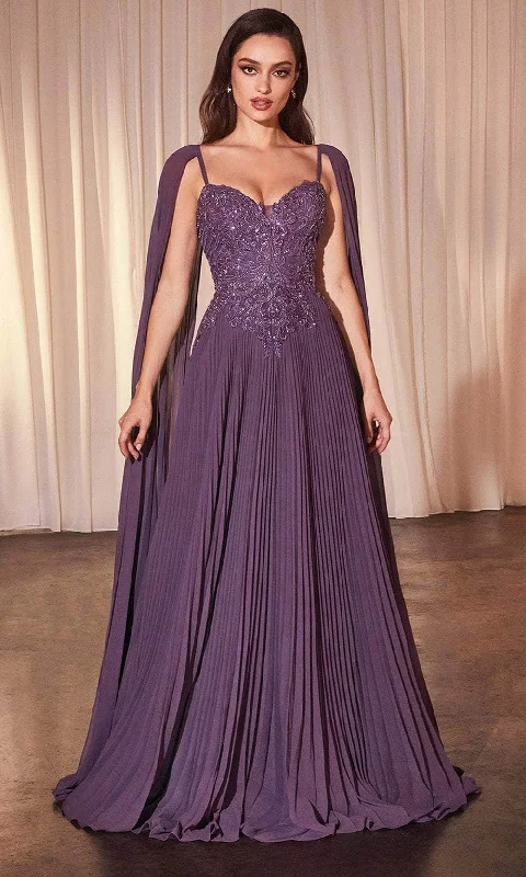 Ladivine CJ937 - Cape Sleeve Embroidered Prom Dress Tunics Print Colorful