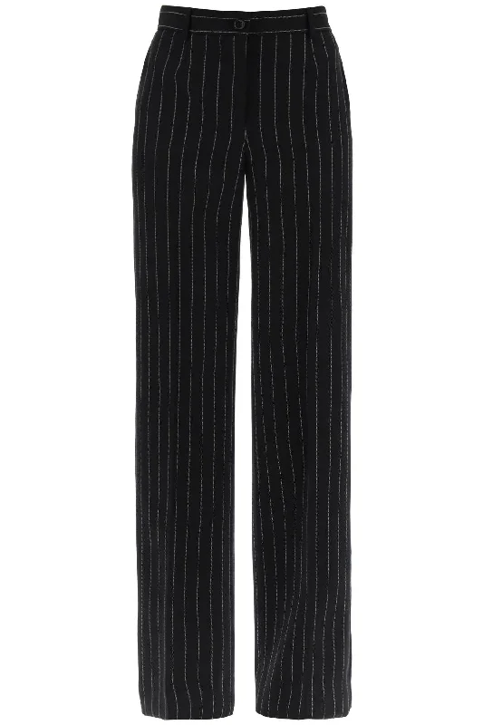 striped flare leg pants FTC31T FR20A RIGATO Lightweight Linen Pants