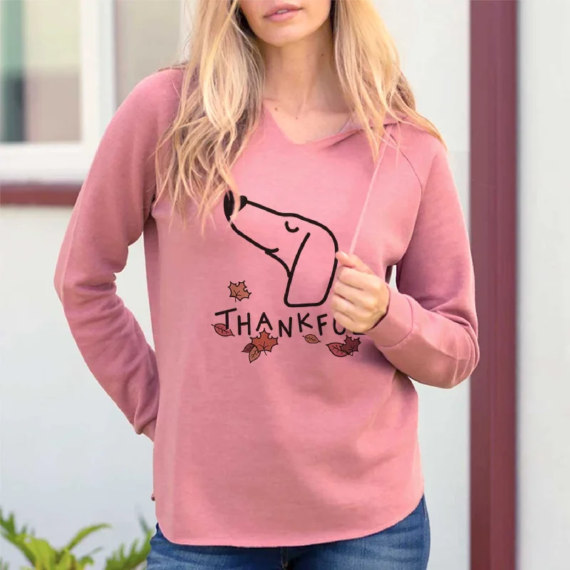 Thankful Dachshund - Cali Wave Hooded Sweatshirt Graphic Hoodie Design Print