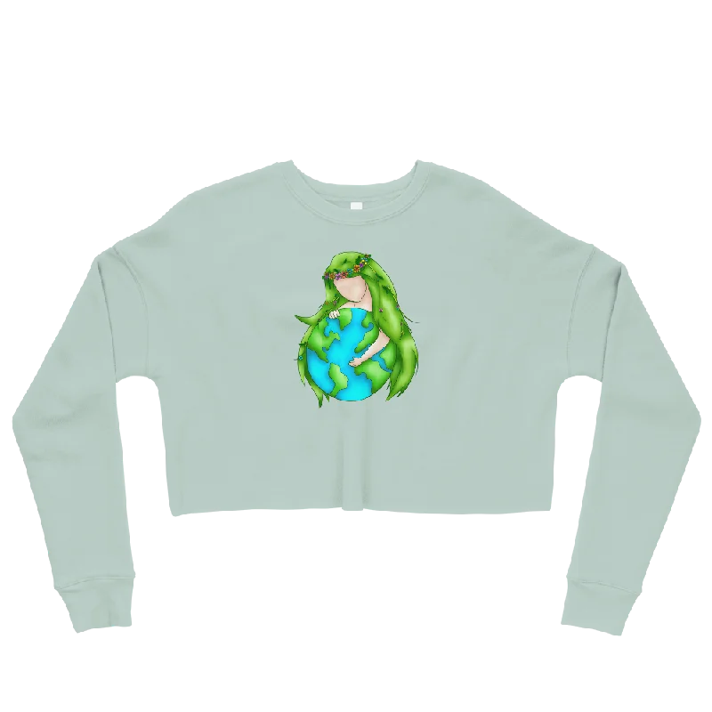 Mother Nature Graphic Graphic Crop Sweatshirt Hoodie with Drawstring Waist Adjustable Fitted Mother Nature Graphic Graphic Crop Sweatshirt Hoodie with Drawstring Waist Adjustable Fitted