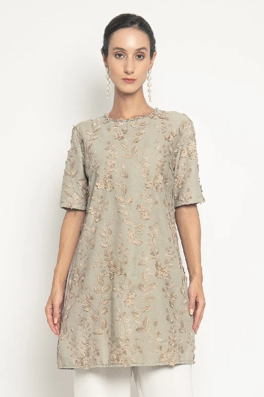 Una Tunic Dress in Oat Tunics Prom sequined