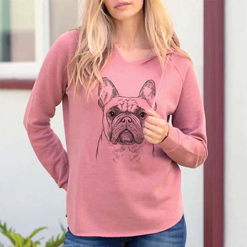 Acelynn the French Bulldog - Cali Wave Hooded Sweatshirt Hoodie with Metallic Shiny Futuristic Acelynn the French Bulldog - Cali Wave Hooded Sweatshirt Hoodie with Metallic Shiny Futuristic