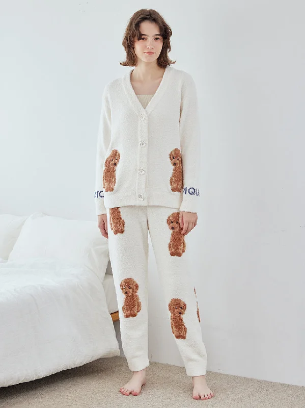 Toy poodle Pajama Pants Slim-Fit Leggings