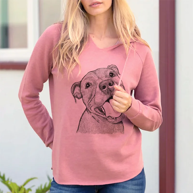 Bare Eloise the Pitbull Mix - Cali Wave Hooded Sweatshirt Hoodie with Mesh Breathable Sporty Bare Eloise the Pitbull Mix - Cali Wave Hooded Sweatshirt Hoodie with Mesh Breathable Sporty