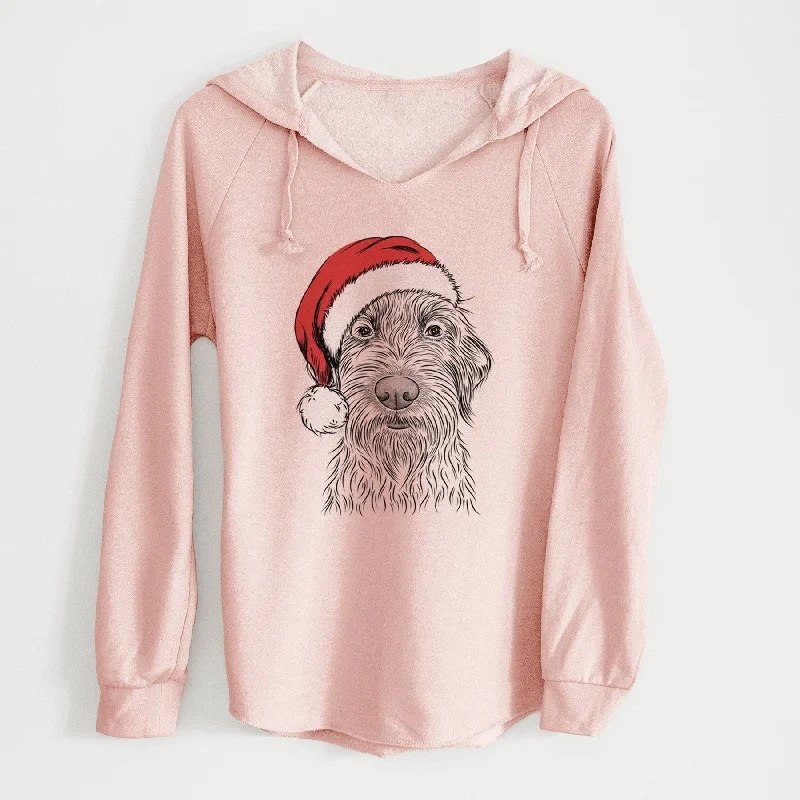 Santa Wilkins the Wirehaired Pointing Griffon - Cali Wave Hooded Sweatshirt Cotton Hoodie Fleece Lining Warmth Santa Wilkins the Wirehaired Pointing Griffon - Cali Wave Hooded Sweatshirt Cotton Hoodie Fleece Lining Warmth