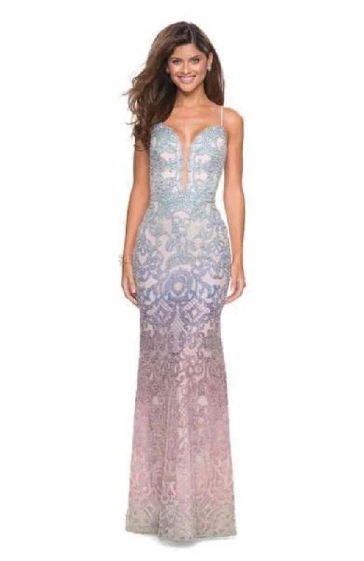 La Femme 27609 - Ombre Beaded Trumpet Dress Tunics Top rated