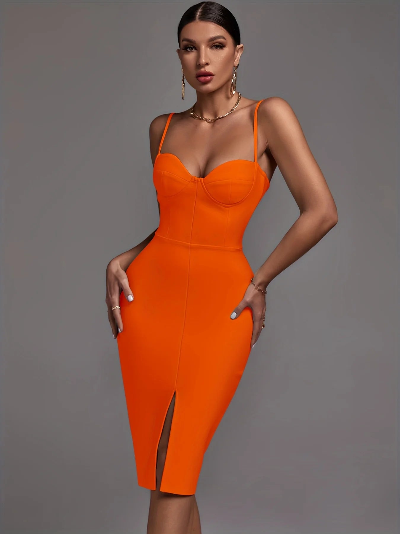 Orange Bandage Dress Women Party Dress Bodycon Elegant Sexy Spaghetti Strap Birthday Evening Club Outfits New Year 2024 Summer Tunics Floral girly Orange Bandage Dress Women Party Dress Bodycon Elegant Sexy Spaghetti Strap Birthday Evening Club Outfits New Year 2024 Summer Tunics Floral girly