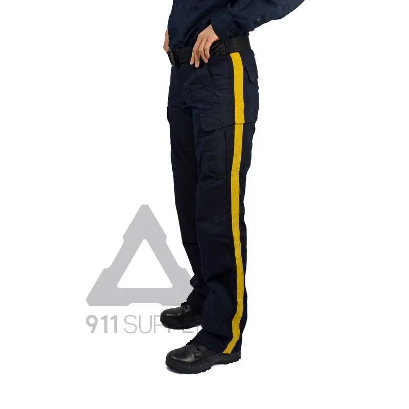 911 Stryke Pants with Yellow Stripe Women's Chic Wool Trousers