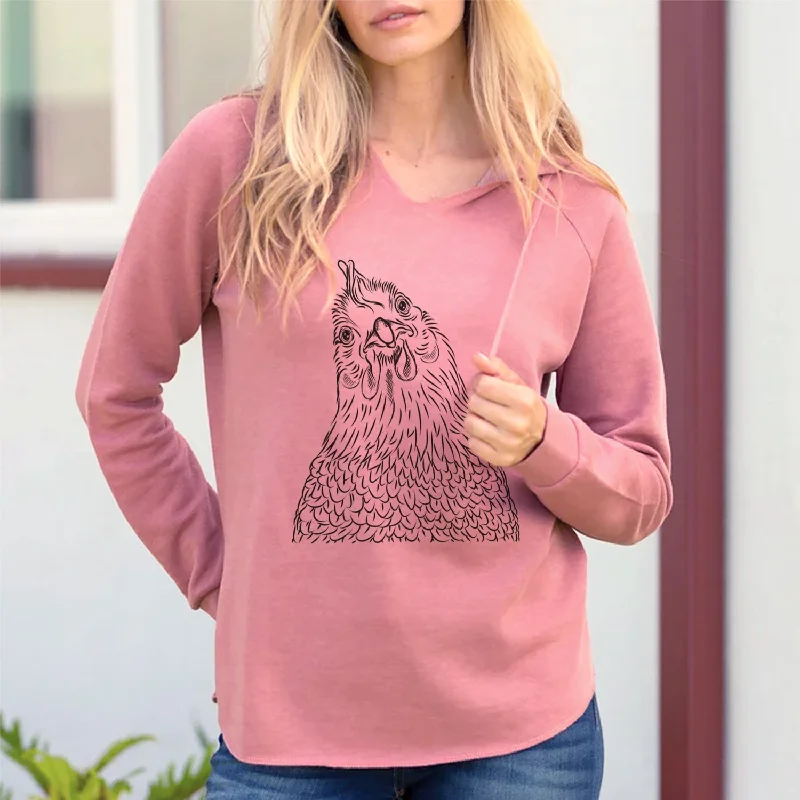 Bare Henrietta the Chicken - Cali Wave Hooded Sweatshirt Hoodie with Set-In Sleeves Structured Classic Bare Henrietta the Chicken - Cali Wave Hooded Sweatshirt Hoodie with Set-In Sleeves Structured Classic