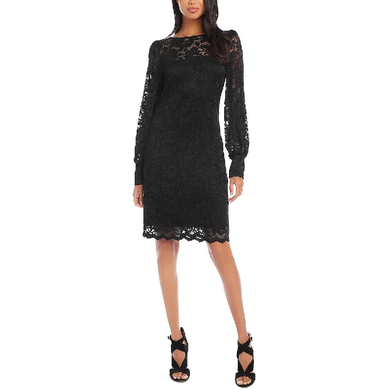 Petites Womens Lace Mini Cocktail And Party Dress Tunics Trendy modern