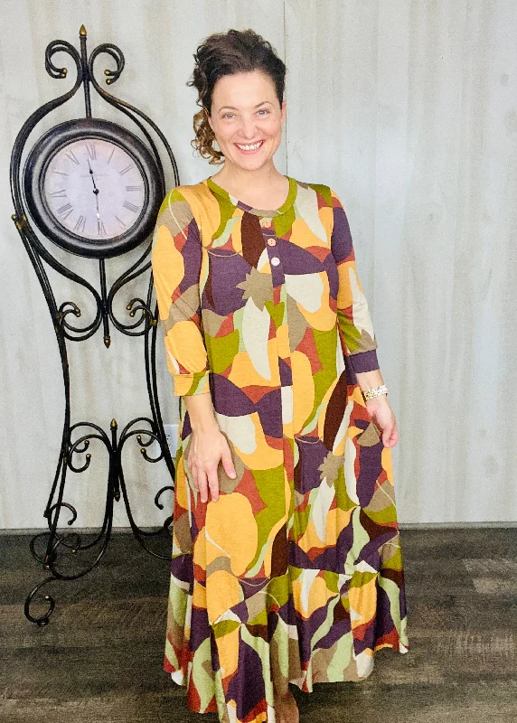 Smiles & Fall Abstract Dress Tunics Formal black