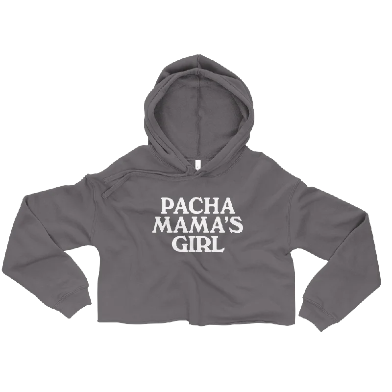 Pachamama's Girl Graphic Crop Hoodie Hoodie with Drop Shoulder Relaxed Streetwear