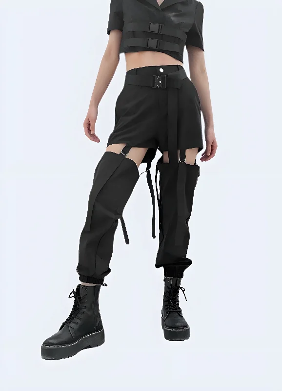 Adjustable Cargo Pants Cozy Jogger Leggings