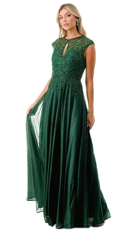 Aspeed Design M2736Y - Illusion Cap Sleeve Evening Dress Tunics Cozy soft