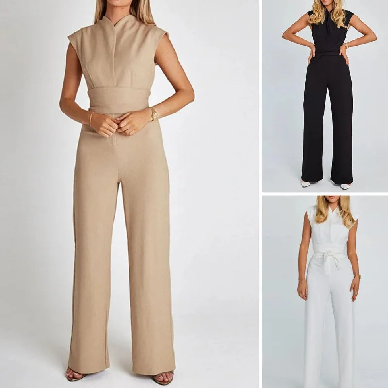 Fashion Women's New Solid Wide Leg Pants Classic Straight-Leg Pants