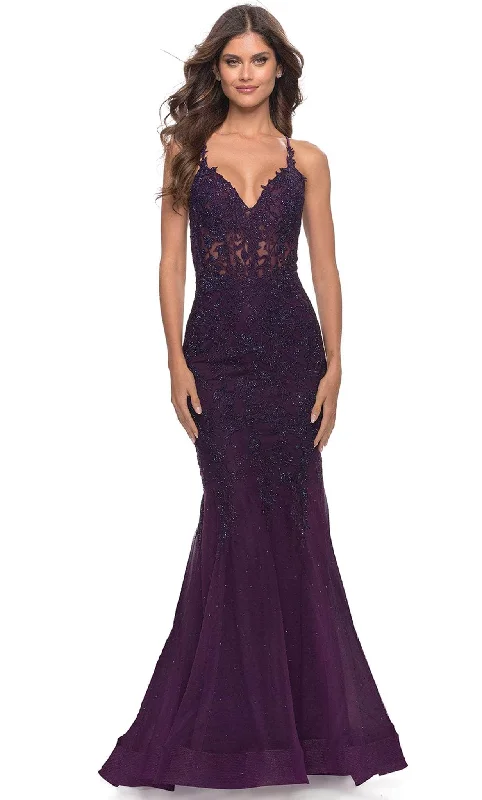La Femme 31344 - Lace Applique Dress Tunics Recommended stylist