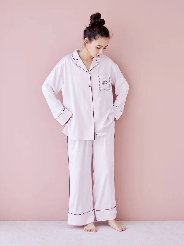 Piping Satin Pajama Pants Comfortable Cargo Pants