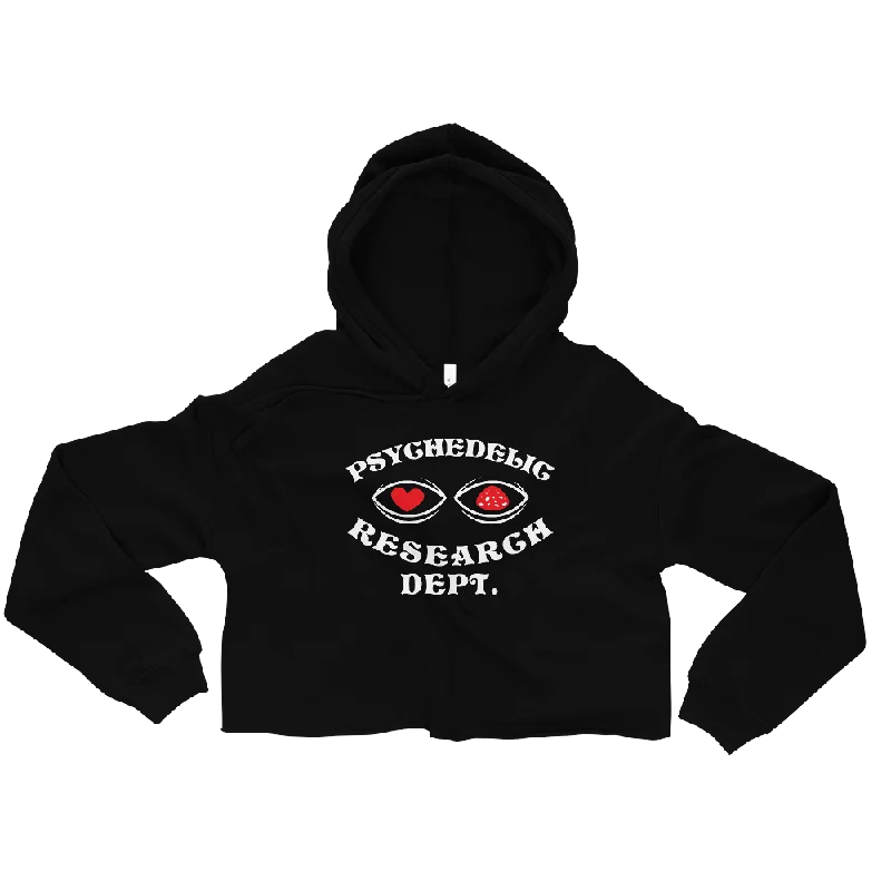 Research Dept. Graphic Crop Hoodie Hoodie with Mock Neck Collared Structured